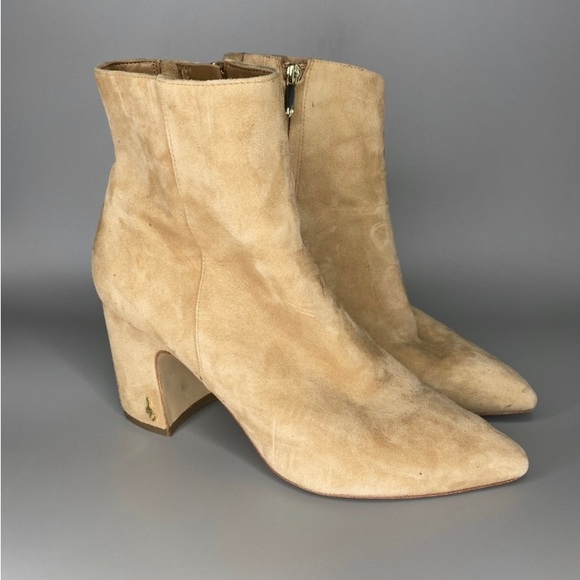 Sam Edelman Shoes - Sam Edelman Tan Suede Booties Size 8.5